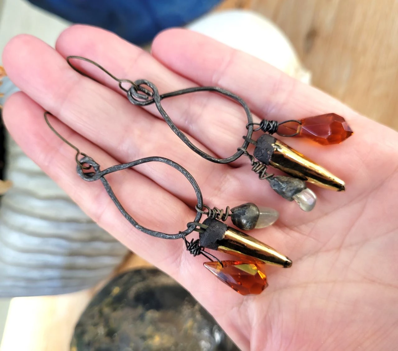 Creoolse en etnische stijl oorbellen, kleine zen-talismannen .. – photo 3